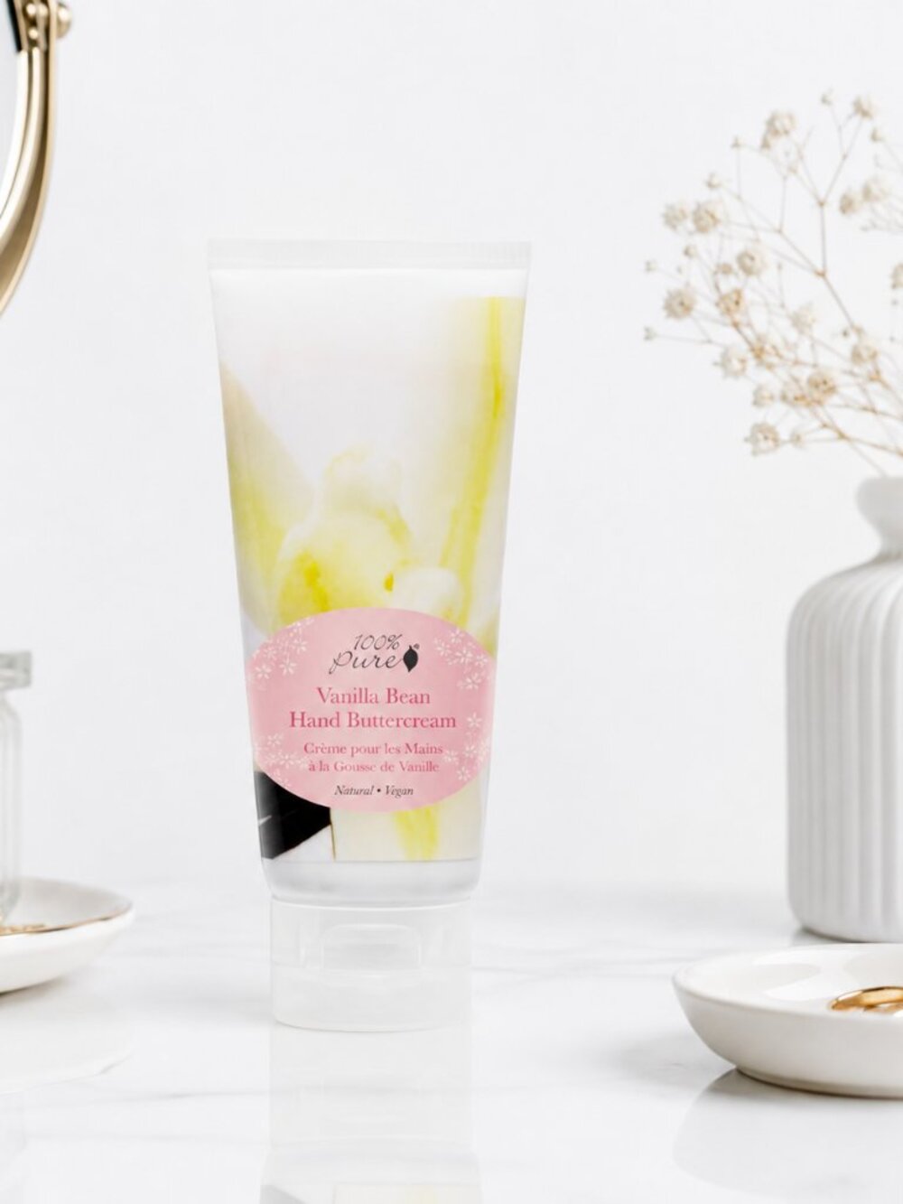 100% Pure Vanilla Bean Hand Buttercream 2 oz Shea Cocoa Vegan Hand Cream NIB